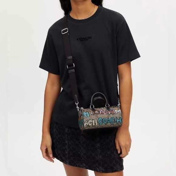 Coach Signature Coach × Mint + Serf Lacey Barrel Multi Colored Crossbody Bag NWT - Picture 5 of 14